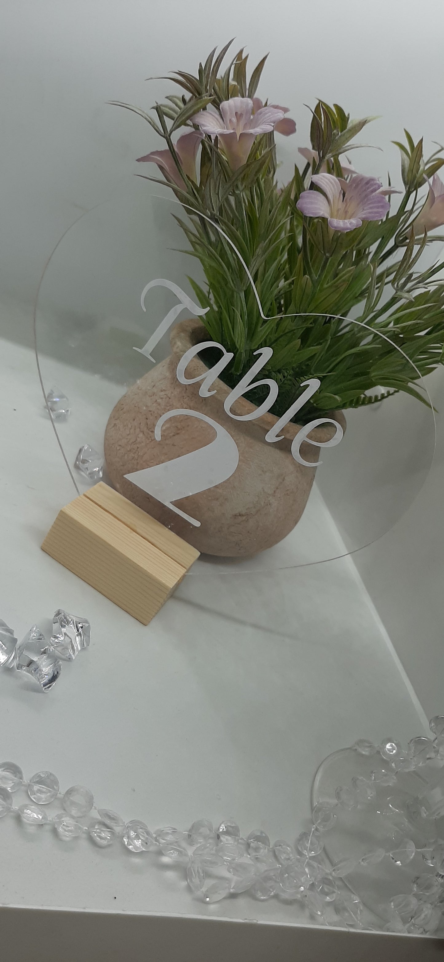 Acrylic Table Numbers for Weddings