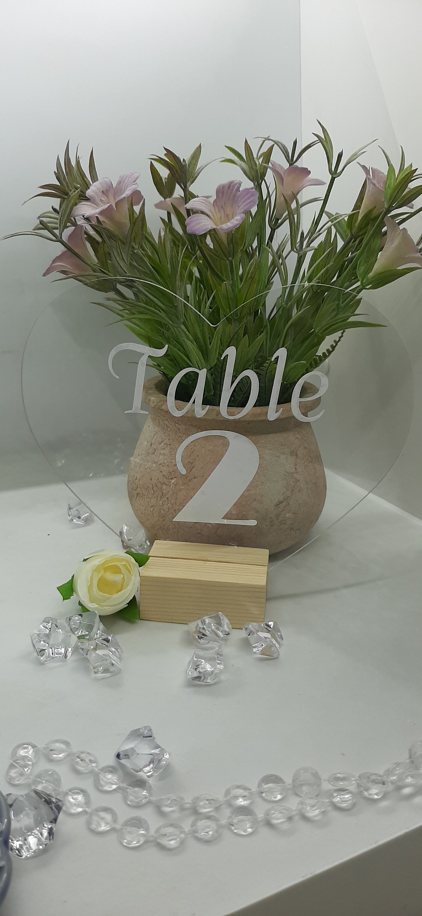 Acrylic Table Numbers for Weddings