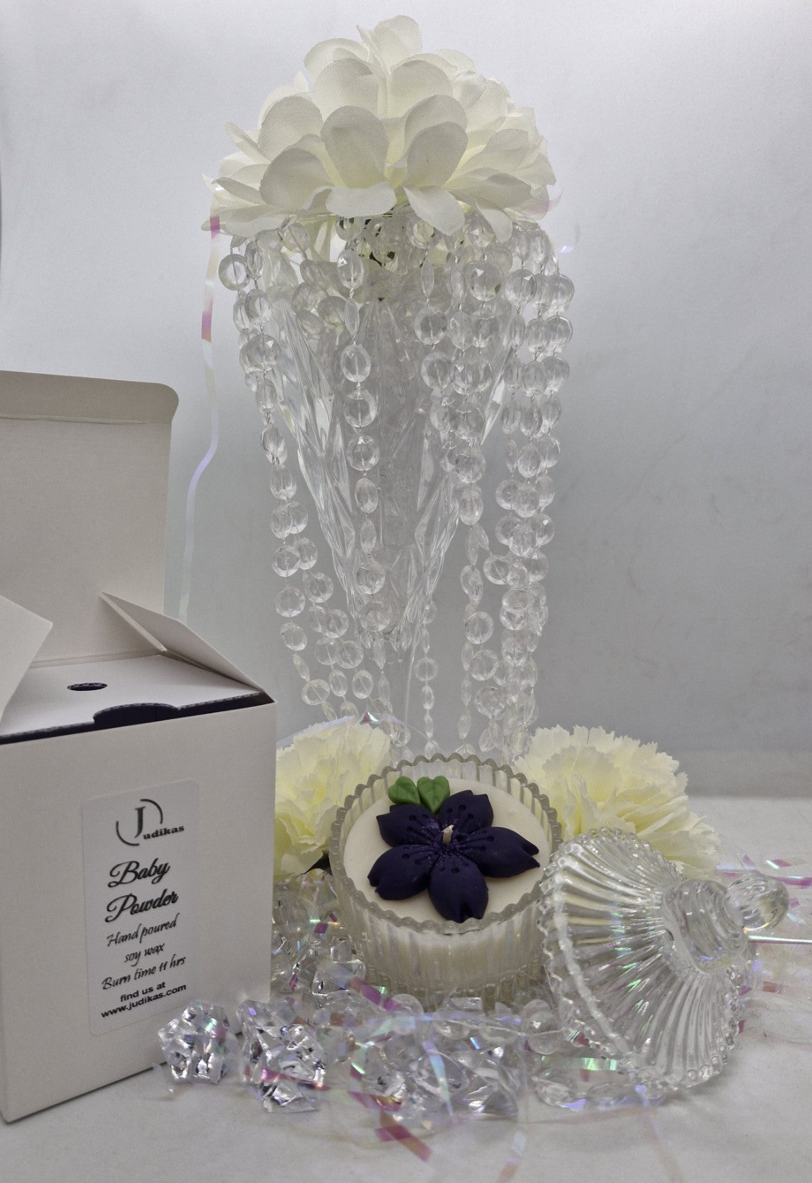 Clear Glass Carousel Candle