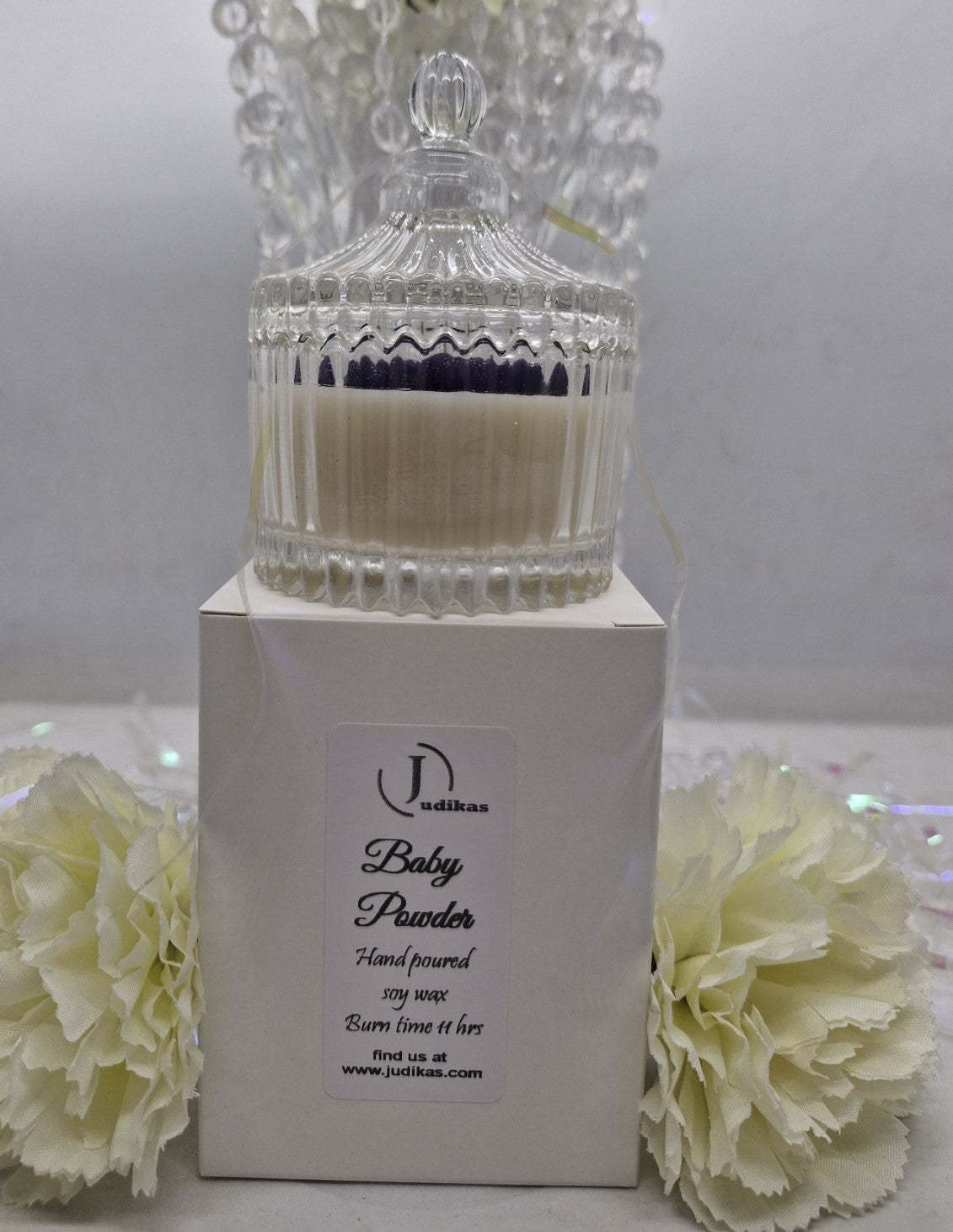 Clear Glass Carousel Candle
