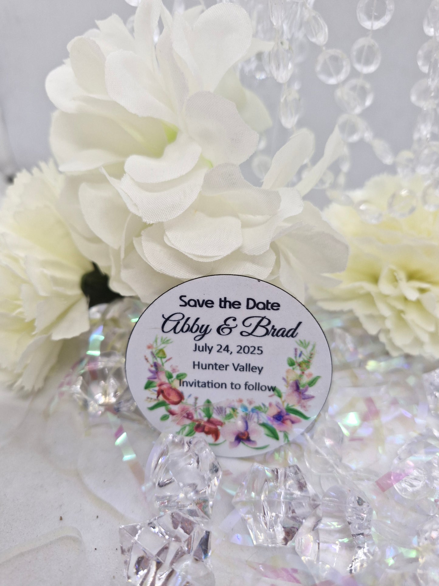 Save the Date Coaster - Round