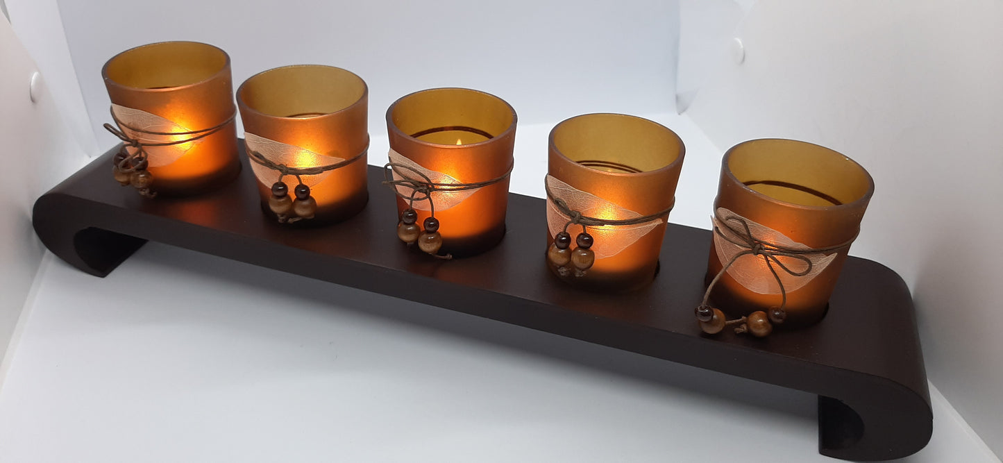 Timber Tealight/Votive Holder - Vanilla Fragrance