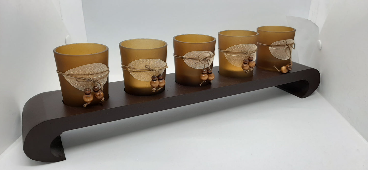 Timber Tealight/Votive Holder - Sea Breeze Fragrance
