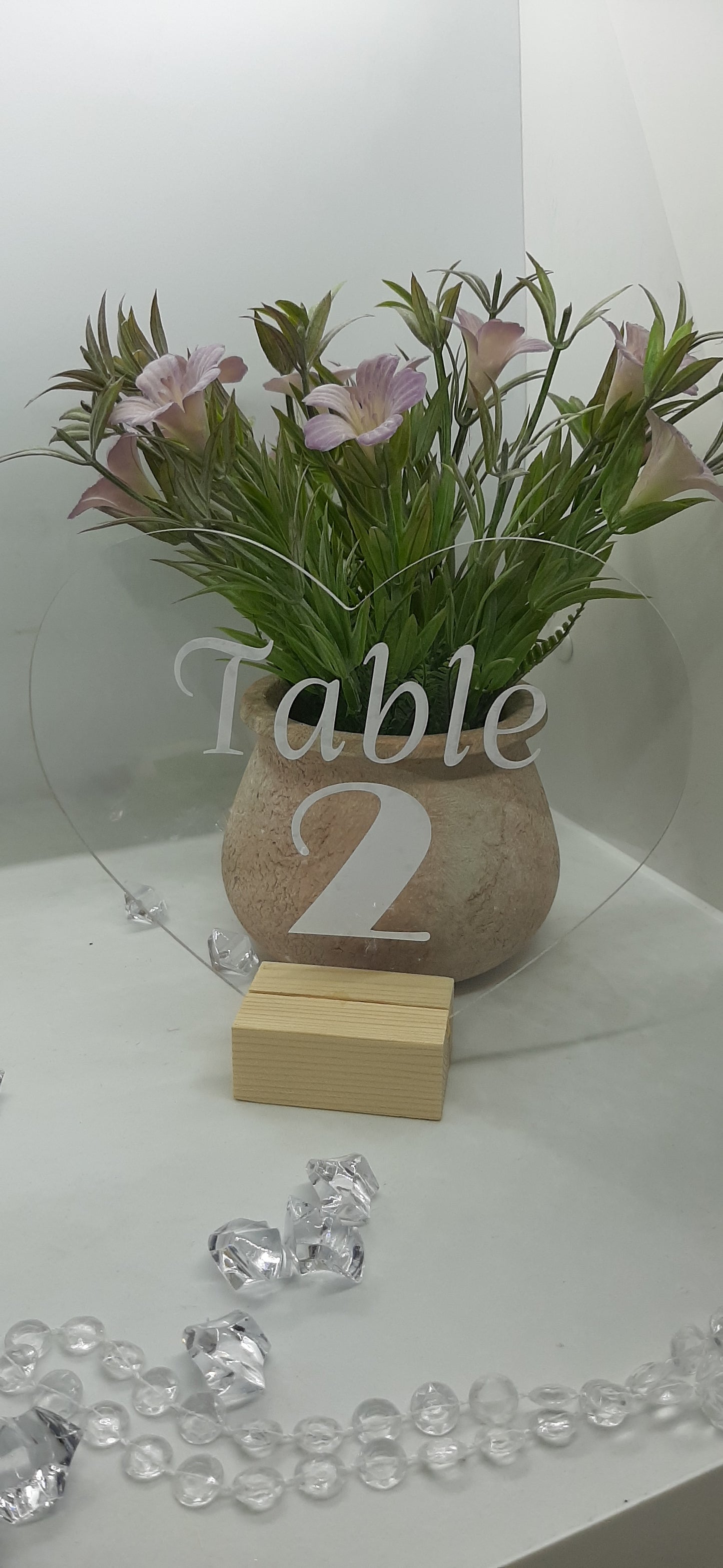 Acrylic Table Numbers for Weddings