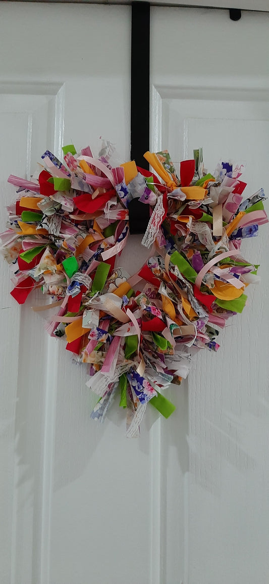 Happy Vibes Rag Wreath