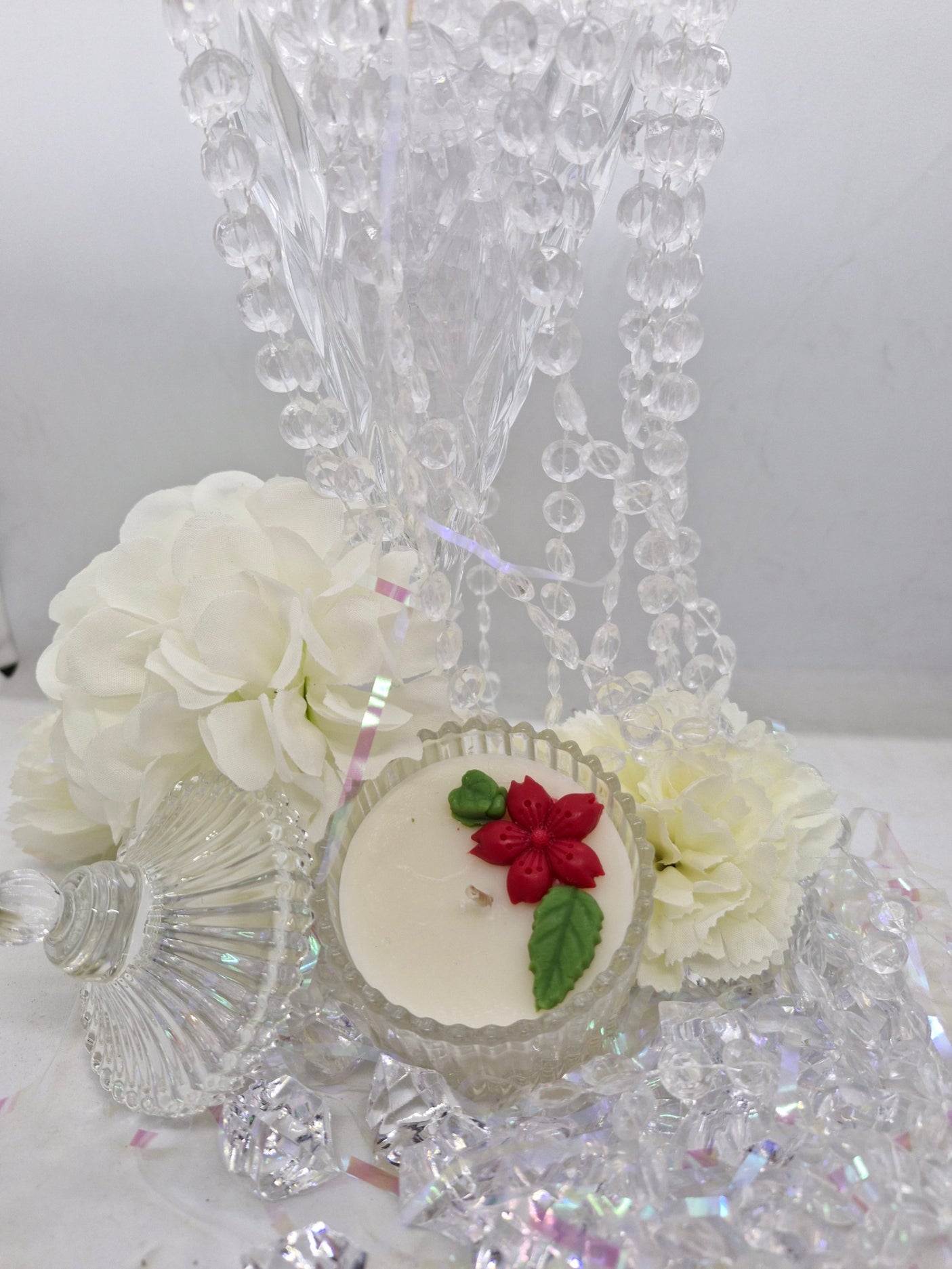 Clear Glass Carousel Candle