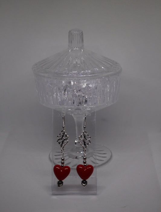Earrings - Red Heart