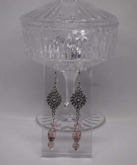 Earrings - Peach Circle