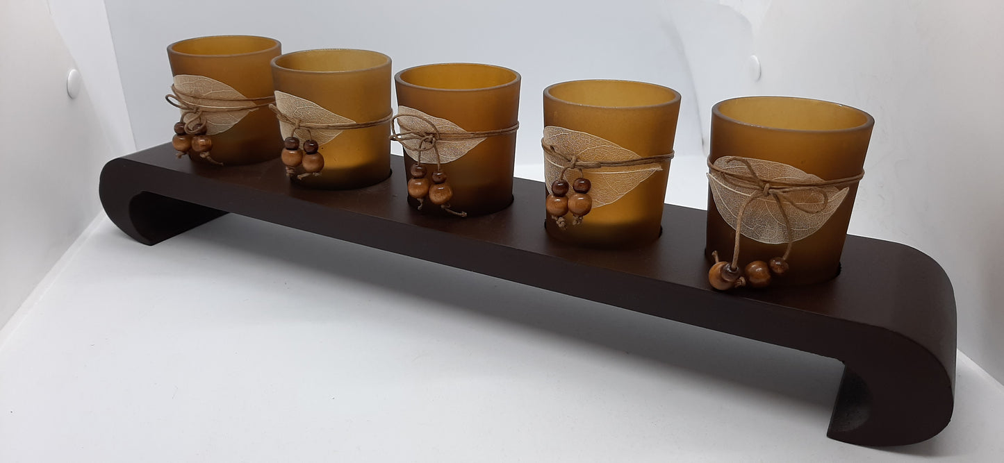 Timber Tealight/Votive Holder - Sea Breeze Fragrance